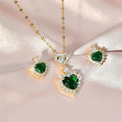 Conjunto de joyas de cristal